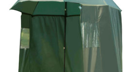 Yoshikawa 88" 2.2M CARP FISHING UMBRELLA BROLLY SHELTER ZIP-ON SIDES COARSE TOP TILT