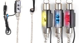 Carp Fishing Swingers Illuminated Set of 4 Bite Indicators LED With Case