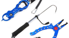 Yoshikawa Fish Lip Gripper Scale Aluminum Pliers 24" Gaff Saltwater Tools Set