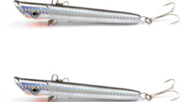 Yoshikawa Saltwater Fishing Lure Sets 2 Plugs Minnow 120mm Trolling Salmon Bluefish Sinking Silver