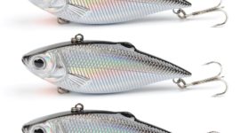 Yoshikawa Fishing Lure Crankbaits Rattlin Bait VIB Lipless Sinking Bass 60mm 7g Black Silver (Pack of 3)