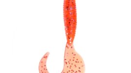 Yoshikawa Soft Plastic Lure Fishing Grub Kit Fat Salt Impregnated 2-1/2" Red (pack of 12)