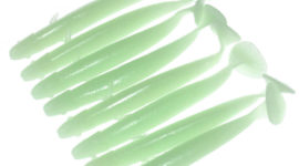 Yoshikawa Soft Lure Worm Minnow Freshwater Saltwater Swimbaits 4" Glow in the Dark (pack of 8)