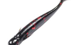 Yoshikawa Soft Lure Worm Bass Freshwater Fishing Bait 2" Black Paddle Tail(pack of 12)