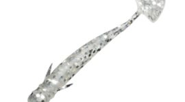 Yoshikawa  Bass Fishing Soft Lure Worm Freshwater 2" Clear Glitter Paddle Tail(pack of 12)