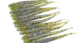 Yoshikawa Bass Fishing Lure 3" Freshwater Soft Silicone Wiggle Tail Bait Watermelon (pack of 12)
