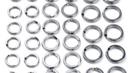 Yoshikawa Heavy Duty Fishing Stainless Steel Split Ring Hyper Flat Wire Extra Strong 100LB (Pack of 100)